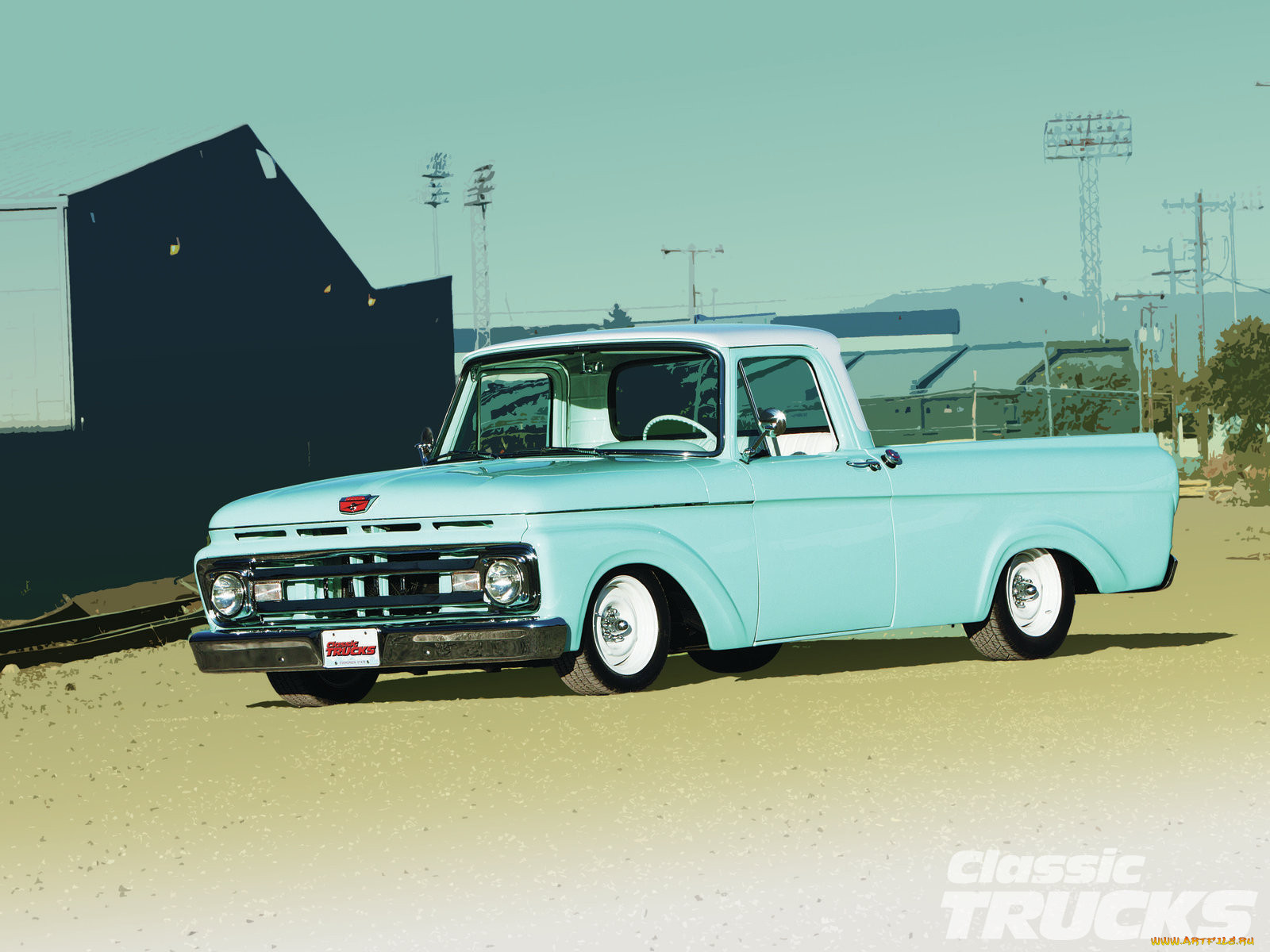 , custom, pick, up, ford